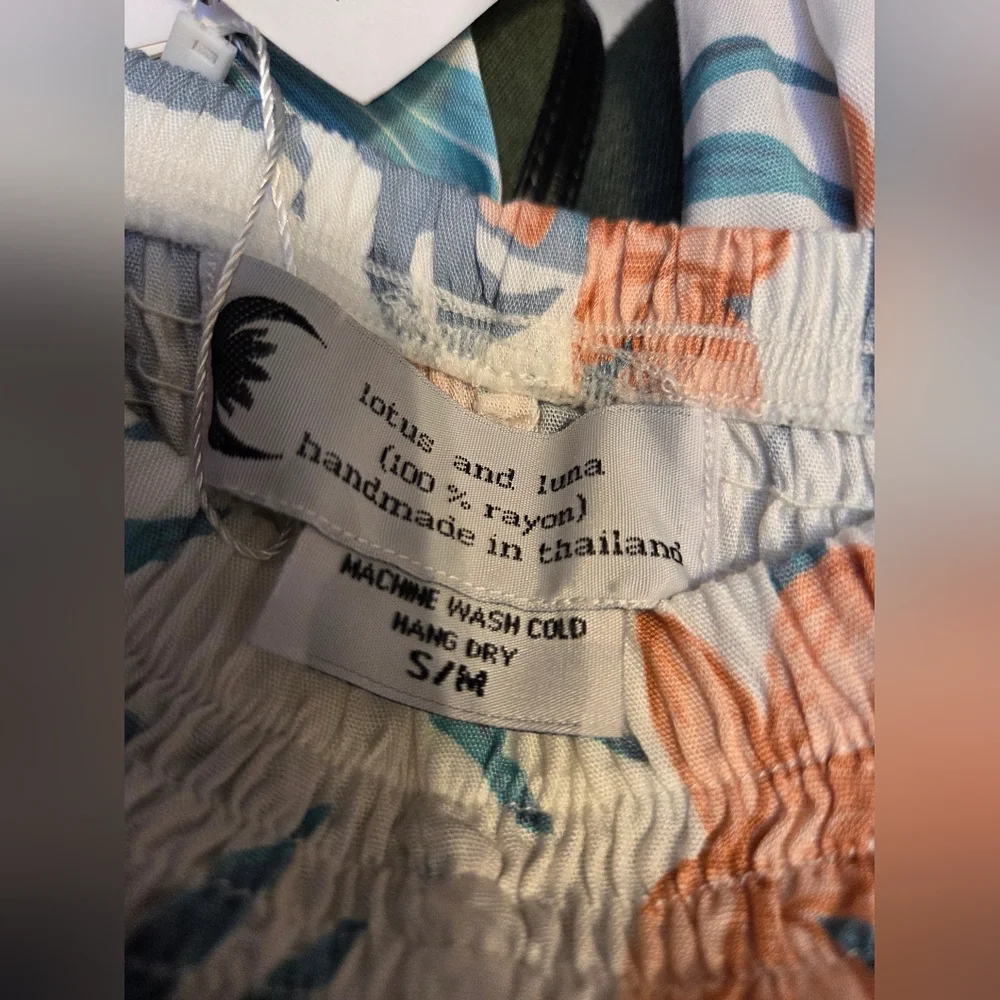 Floral Print Women's Harem Pants By Lotus And Luna Sz S/M New With Tags - Picture 3 of 3